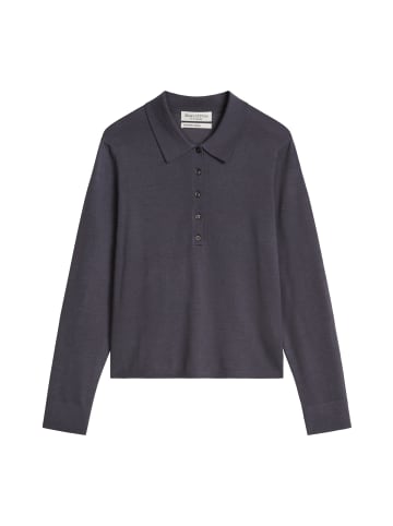 Marc O'Polo Feinstrick-Poloshirt regular in Blue Graphite