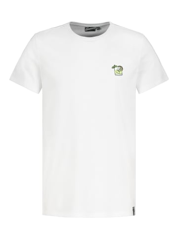 Eight2Nine Bequemes Kurzarm T-Shirt Fotodruck Casual in Weiß-3