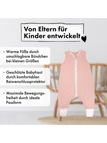 MOYO Sommer-Schlafsack mit Füßen Zarter Tupfen 100 cm in Rosé