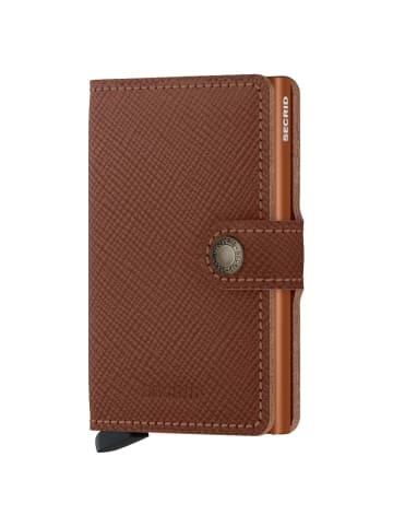 Secrid Saffiano Miniwallet - Geldbörse 6cc 10 cm RFID in caramel