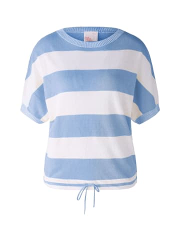 Oui Shirt reines Leinen in offwhite blue