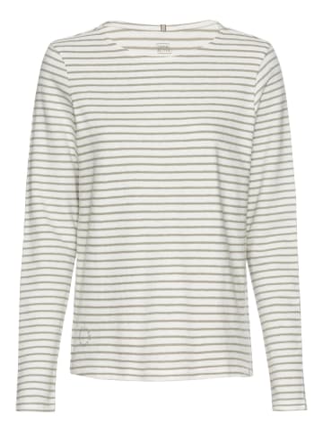 Camel Active Langarmshirt aus Organic Cotton in Grün-Weiß