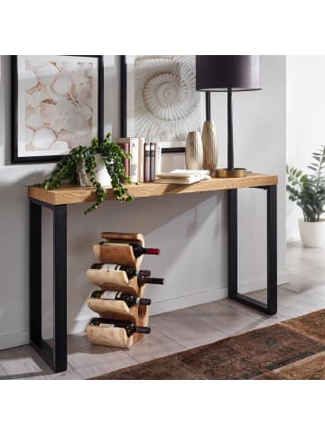 KADIMA DESIGN Konsolentisch Eiche-Dekor / Schwarz 120x39x75,5 cm Design Anrichte