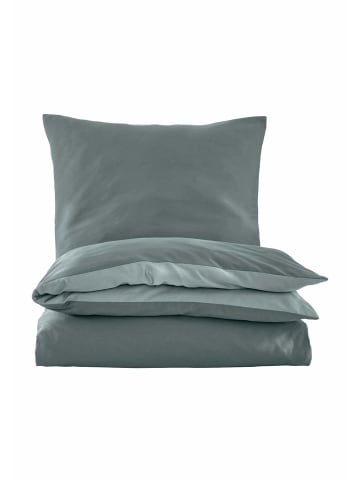 Hessnatur Satin Wende Bettwäsche-Set in tiefseegrün