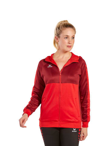 erima Six Wings Trainingsjacke mit Kapuze in rot/bordeaux