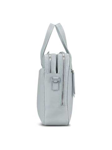 Jost Arva Aktentasche Leder 36 cm Laptopfach misty blue