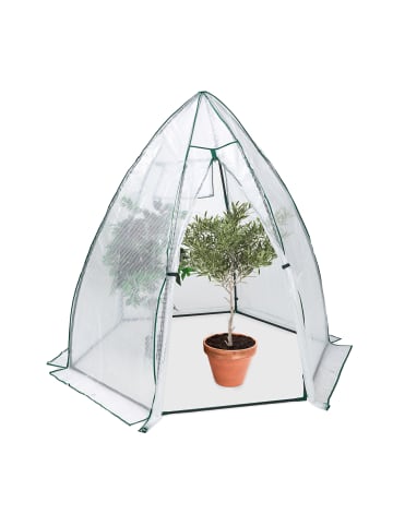 relaxdays Überwinterungszelt in Transparent - (B)180 x (H)185 x (T)160 cm