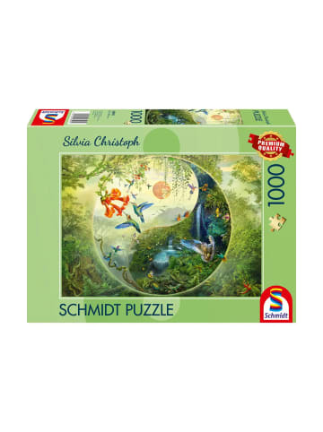 Schmidt Spiele Puzzle S. Christoph Yin Yang Im Wald der Kolibris, 1000 Teile, ab 8 Jahre
