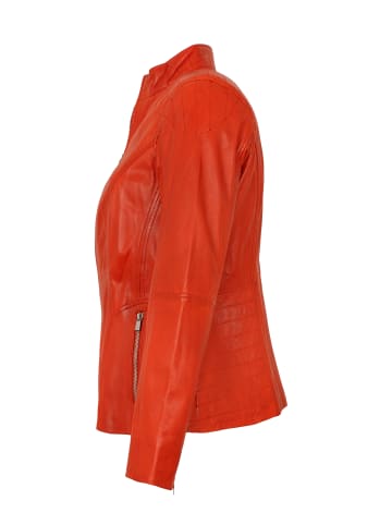 JILANI Lederjacke Lammnappa in Orangerot