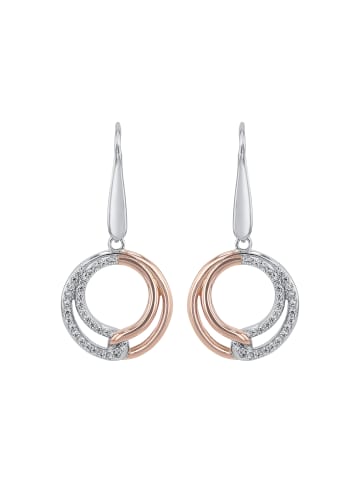 Amor Ohrhänger Silber 925, rhodiniert+rosévergoldet in Bicolor