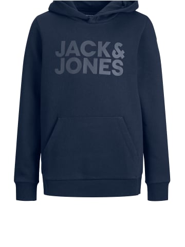 Jack & Jones Logo Hoodie Kapuzen Pullover Sweater JJECORP in Blau-3