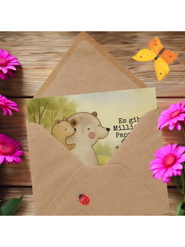 Mr. & Mrs. Panda Grußkarte Papa Bär Design mit Spruch in Weiß