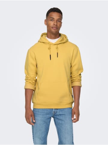 Only&Sons Weicher Kapuzen Pullover Basic Hoodie ONSCERES in Gelb