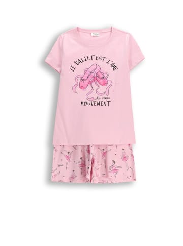 Coccodrillo Mädchenpyjama in rosa