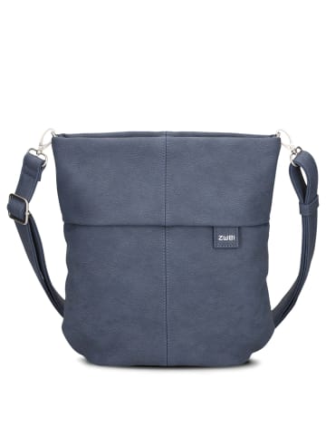 Zwei Mademoiselle M90 - Umhängetasche 28 cm (nubuk-cappuccino) in nubuk-blue