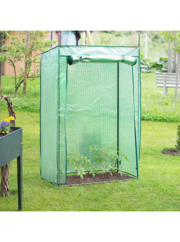 relaxdays 3 x Tomatengewächshaus in Grün - (B)100 x (H)150 x (T)50 cm