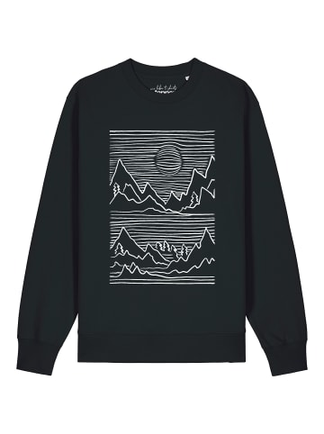 wat? Apparel Sweatshirt Mountains in Schwarz