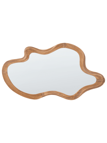 Beliani Wandspiegel DREVANT in Braun - (W) 89 x (H) 52 x (L) 3 cm