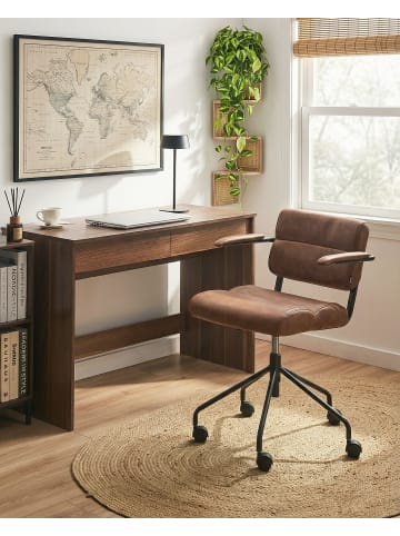 Beliani Bürostuhl CANDOR in Braun/Silber/Schwarz - (W) 47 x (H) 74 x (L) 45 cm