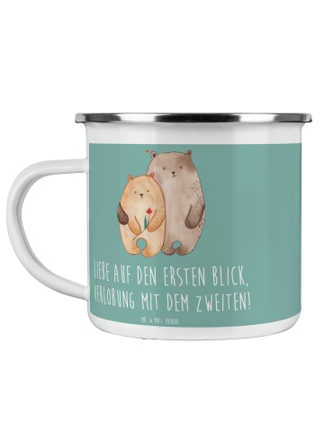 Mr. & Mrs. Panda Tasse Verlobung Glaube mit Spruch in Meeresbrise