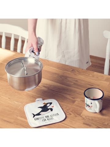 Mr. & Mrs. Panda Topfuntersetzer Orca Zylinder mit Spruch in Weiß