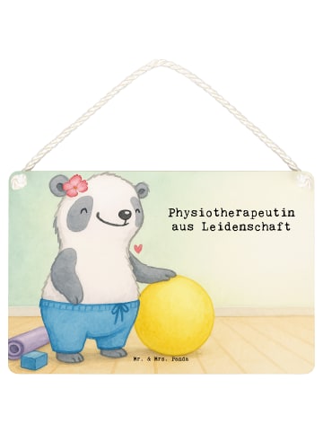 Mr. & Mrs. Panda Schild Physiotherapeutin Leidenschaft Design mi... in Weiß