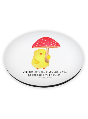 Mr. & Mrs. Panda Kühlschrankmagnet Küken Fliegenpilz mit Spruch in Weiß