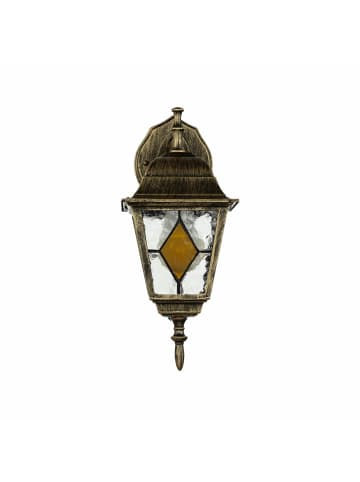 Licht-Erlebnisse Außen Wandlampe in Gold Antik