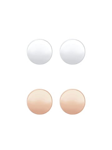 Elli Ohrringe 925 Sterling Silber Geo, Bi Color_Tri Color in Rosa