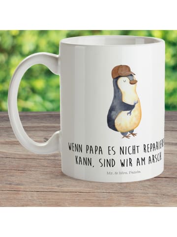 Mr. & Mrs. Panda Kindertasse Wenn Papa es nicht reparieren kann,... in Weiß