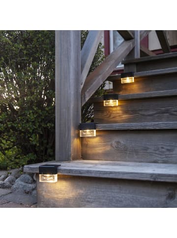 STAR Trading Solar Zaunbeleuchtung ,Bubbly Fence, LED, Dämmerungssensor, 4er-Set,