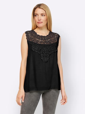 Heine Spitzentop in schwarz