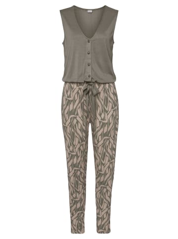 Buffalo Overall in khaki-sand bedruckt