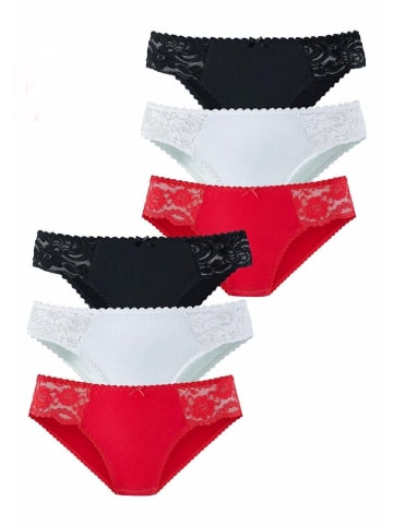 PETITE FLEUR Jazz-Pants Slips in rot, schwarz, weiß