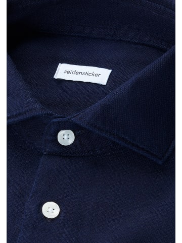Seidensticker Casual Hemd Slim in Dunkelblau