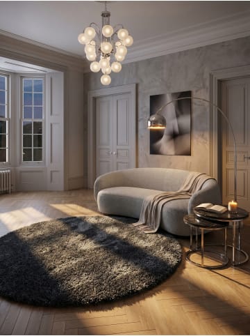 KADIMA DESIGN Teppich Hochflor Shaggy Waschbar Einfarbig SALZACH Strapazierfähig in Anthrazit