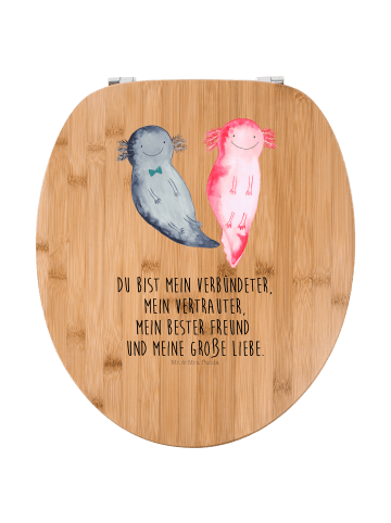 Mr. & Mrs. Panda Toilettendeckel Axolotl Freundin mit Spruch in Braun
