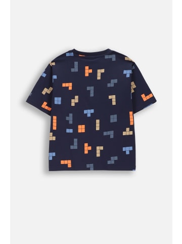 Coccodrillo T-Shirt mit kurzen Ärmeln in dunkelblau