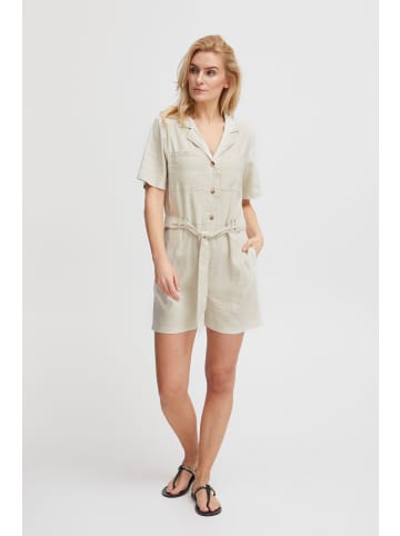PULZ Jeans Jumpsuit PZLUCA Jumpsuit - 50207381  Jumpsuit aus Leinenmix in Beige