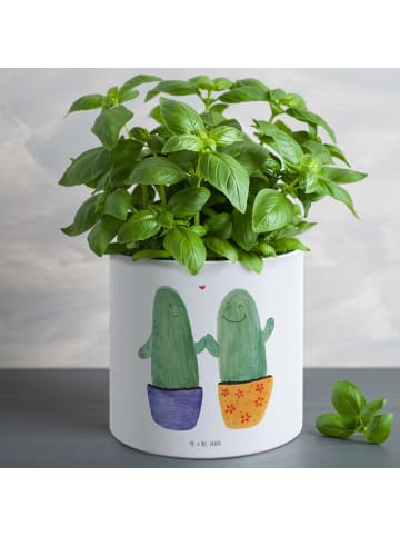 Mr. & Mrs. Panda Übertopf Kaktus Liebe ohne Spruch in Weiß