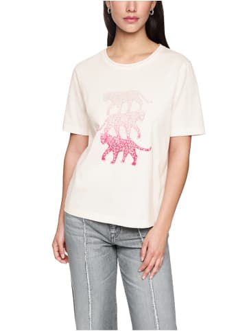 MARC CAIN T-Shirt mit Aufdruck Rethink Together in Weiß