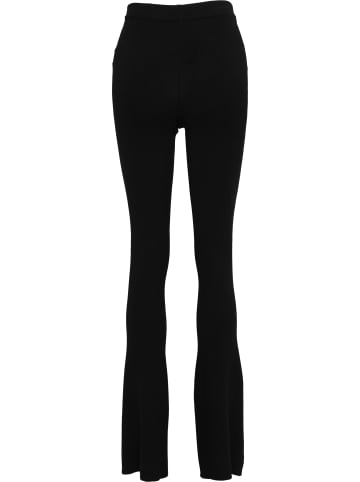 Urban Classics Urban Classics Damen Ladies Rib Knit Bootcut Leggings in black