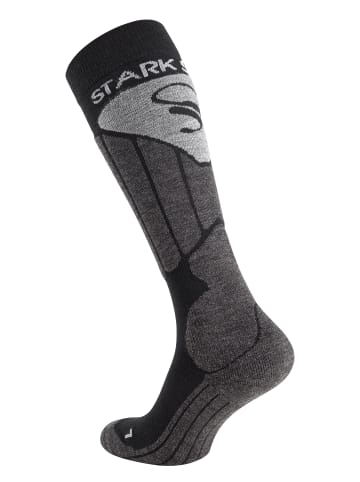 Stark Soul® Skisocken mit Polsterung Ski Strümpfe, lange Wintersportsocken in grau