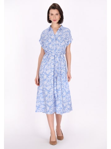 Usha Women Dress in blue white