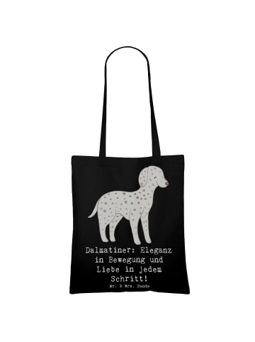 Mr. & Mrs. Panda Jutebeutel Dalmatiner Charme mit Spruch in Schwarz
