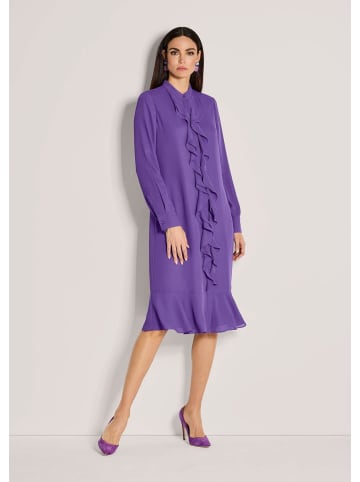 MADELEINE Elegantes Volant-Kleid mit Rundhals in lavendellila