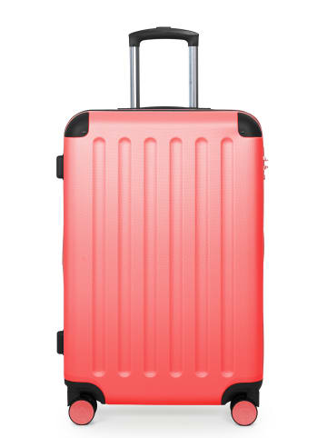 Hauptstadtkoffer Spree - Mittelgroßer Hartschalenkoffer Trolley TSA, 65cm, 4 Rollen, 74 L in Korall