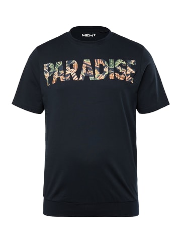 Men Plus Kurzarm T-Shirt in navy blau