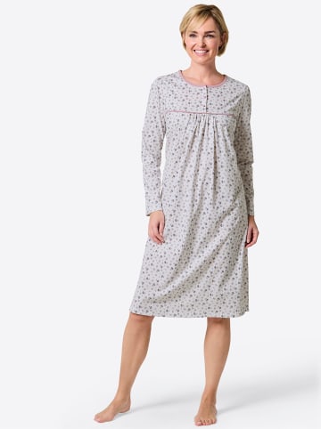 WITT WEIDEN Nachthemd in weiß-mauve-bedruckt