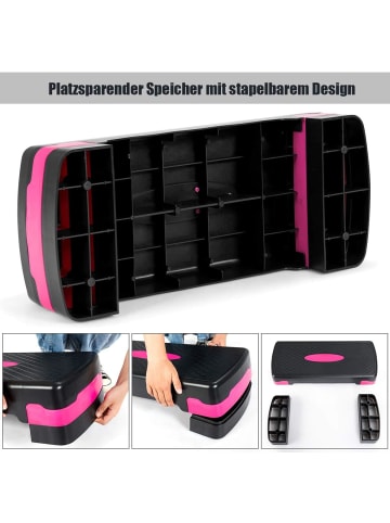 COSTWAY Aerobic Stepper in Schwarz